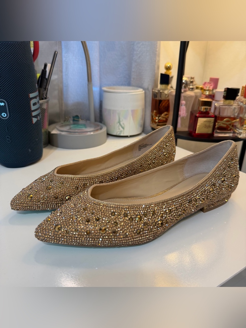 Betsey Johnson Gold Rhinestone
